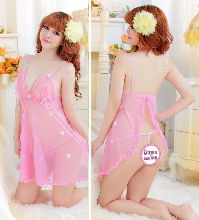 Top 2 Hot-Selling Fioyia071 Sling Mesh Transparent Temptation Short Skirt Sexy Lingerie