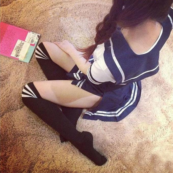 European and American Women′s Uniforms Cosplay School Girl Uniforms Split School Girl Sexy Lingerie