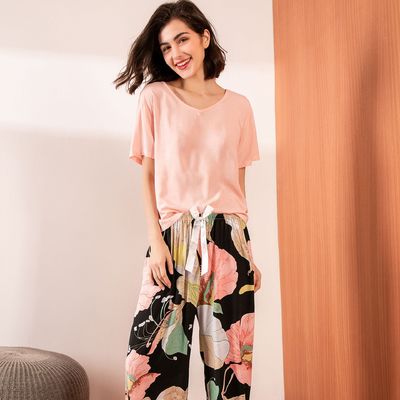 महिलाओं के लिए 3XL महिला पजामा स्लीपवियर 62cm XS 2XL सिल्क नाइट सूट