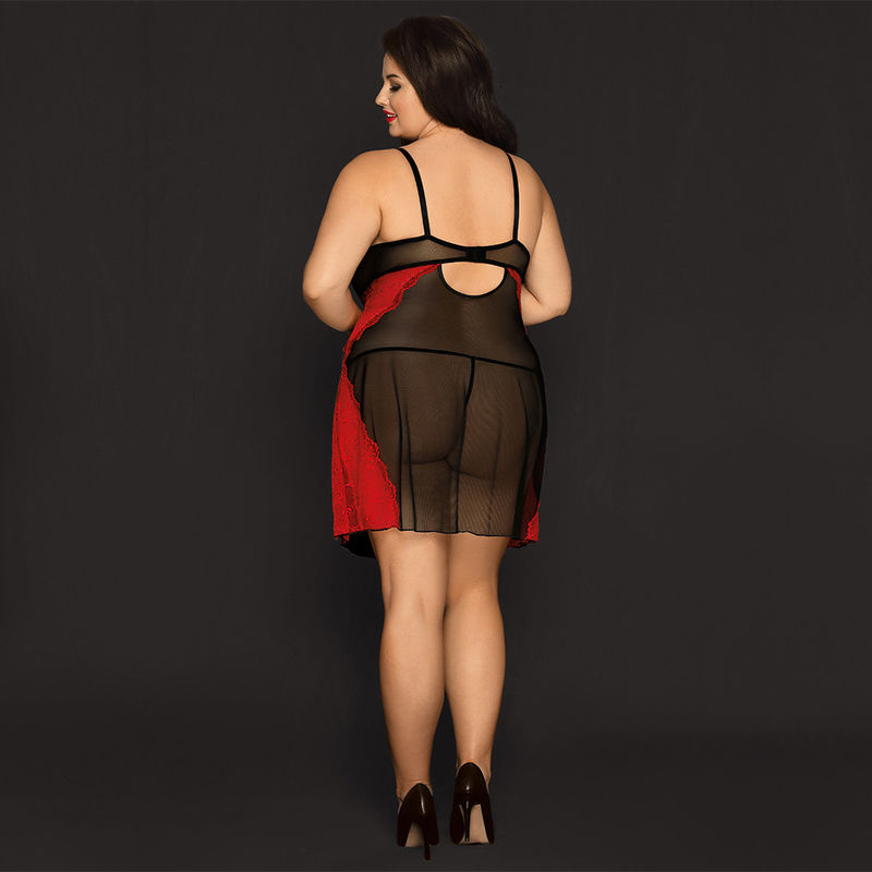 स्लीपिंग ट्रांसपेरेंट लेस स्लीपवियर Babydoll Chemise Pajamas 70kg