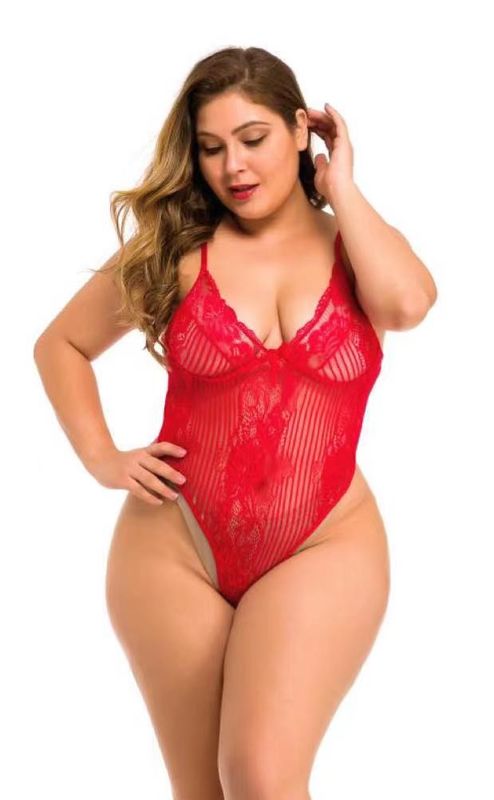 बिना आस्तीन का प्रलोभन प्लस Babydoll अधोवस्त्र सफेद फीता L-5XL पॉलिएस्टर 95